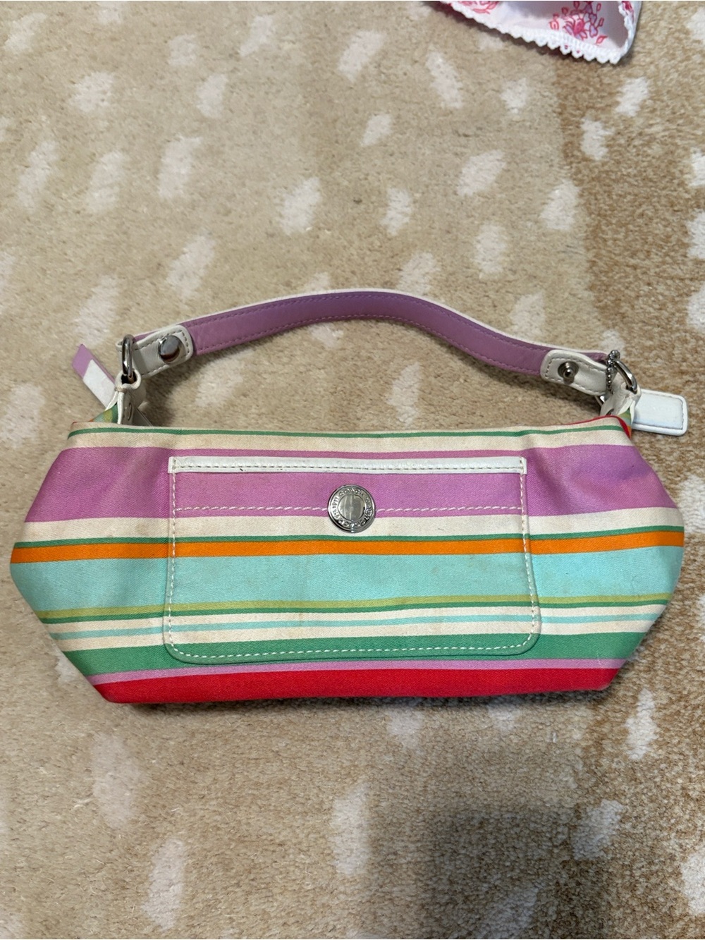 Coach Rainbow Striped Mini Canvas shoulder bag - Picture 2 of 9